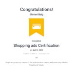 Shopping ads Certification Google page 0001